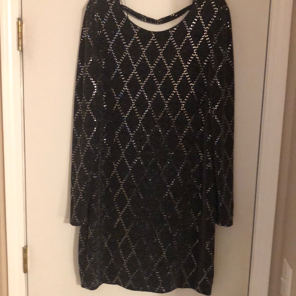 Black Sequin Dress